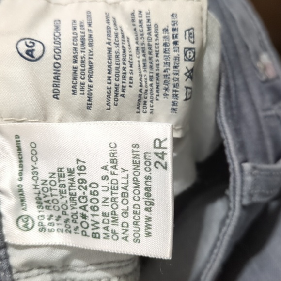 AG Adriano Goldschmied size24R color Gray the leggings ankle super skinny ankle - Picture 6 of 6